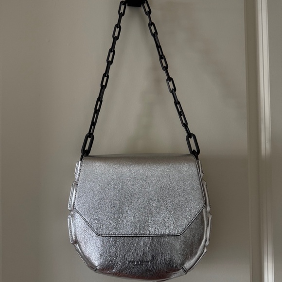 Rag & Bone Sadie Silver Metallic Leather Bag - NWT - Gorgeous Bag! - Picture 4 of 10